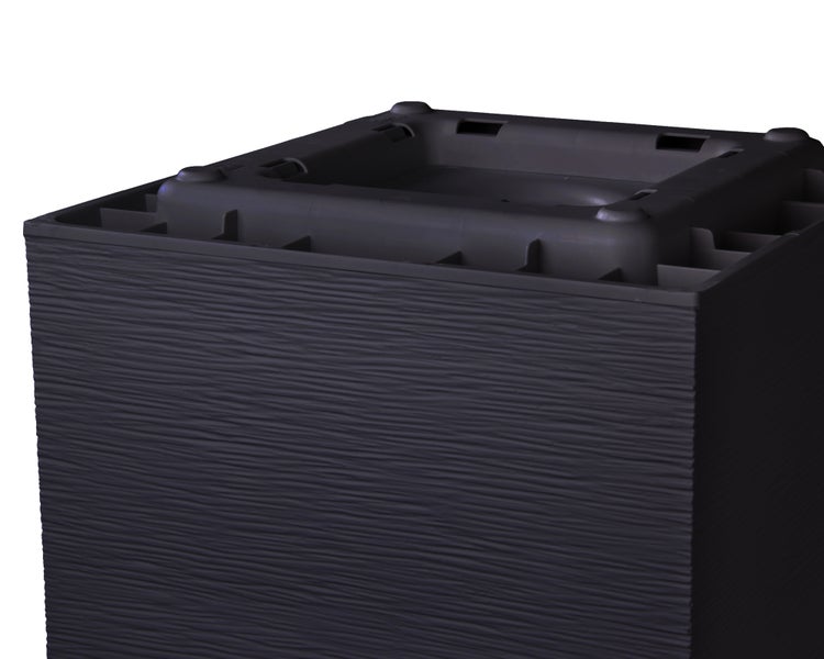 Außenleuchte aus Holz mit rechteckigem Design und Lichtaustritt