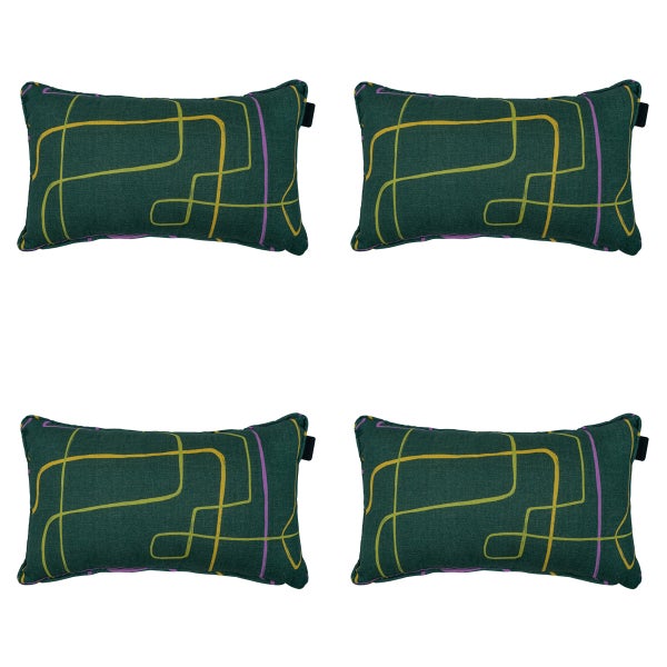 Dekokissen Joah grün - Ca. 30x50 cm - 4er-Set