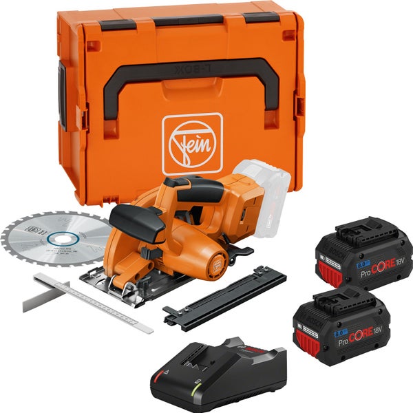 Fein Akku-Handkreissäge AHKS 18-57 AS Ø 150 mm / 2x 8,0 Ah ProCORE + Ladegerät in L-Boxx