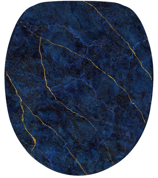 WC-Sitz mit Absenkautomatik Marmor Darkblue