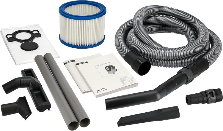 Mirka Industriestaubsauger Nass- und Trockensauger 25 Liter / Absaugschlauch / 1000 W Leistung / inkl. Adapter für Mirka Schleifmaschinen / Düsenset