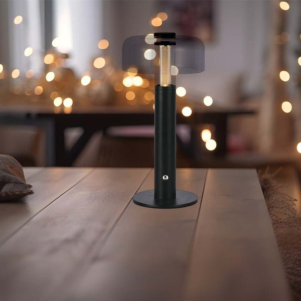 V-TAC VT-1049-B - Black Rechargeable Table Lamps - IP20 - 1W - 100 Lumen - 3000K