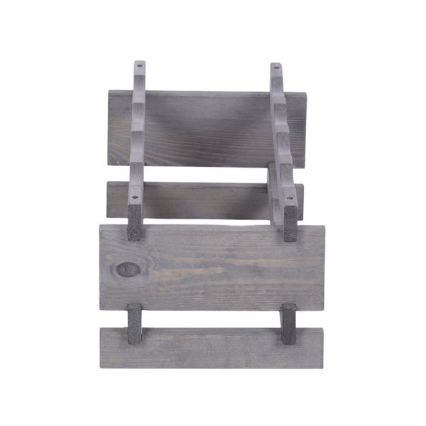 Weinregal VINOTECA FLEX PRO HxBxT 23x46x28cm 8 Flaschen auf 2 Ebenen Massives Kiefernholz Grau