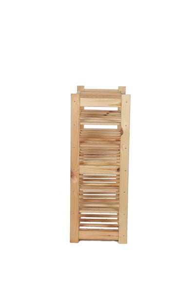 PROREGAL Weinregal SPREEWALD HxBxT 86x70x33cm 42 Flaschen auf 7 Ebenen Massives Kiefernholz Natur