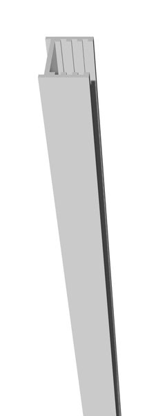 GartenLand Wandpfosten Aluminium für WPC Steckzäune 200 cm Silber