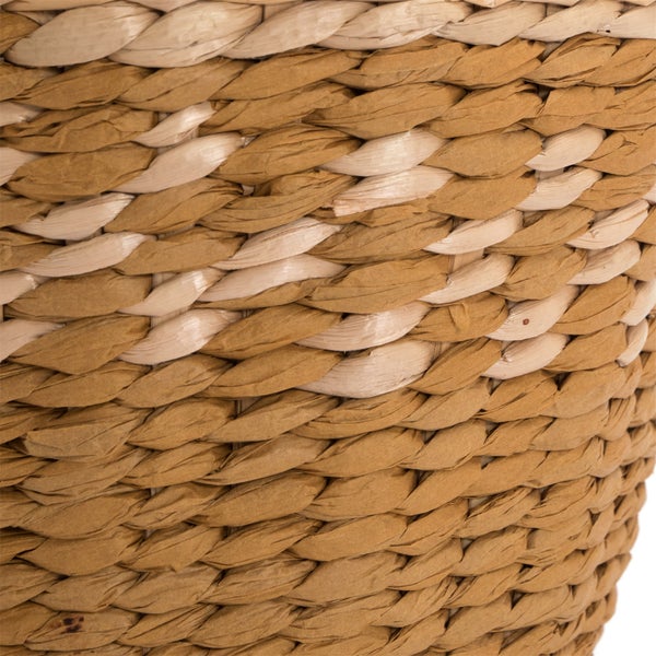 Vase  Kairo 32  cm, geflochtenes Stroh natur-gelb