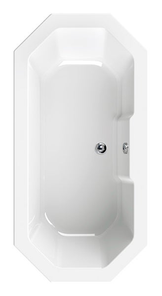 Calmwaters® Achteck Badewanne 180x90 cm, Acrylwanne Exclusive, Duo-Badewanne für zwei Personen, Maße 180 x 90 cm, 8-Eck-Badewanne, Achteckwanne, Duowanne in Weiß - 02SL3339