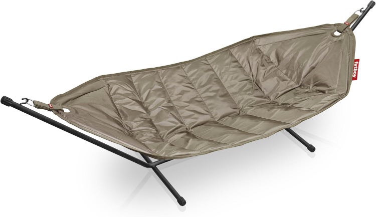 Fatboy Headdemock Deluxe Dunkelblau | Hängematte für Zwei mit Gestell | inkl. Matte, Gestell, Kissen, Cover- Deluxe Version | Outdoor geeignet Garten & Terrasse | 280 x 140cm, Einheitsgröße