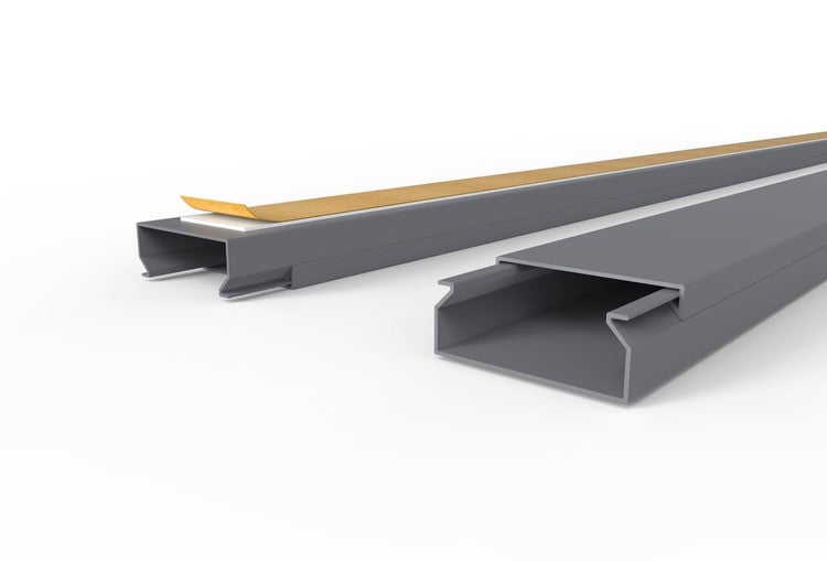 CILSON WDK4016SG Art.-Nr. 6700230.1.10 Kabelkanal Selbstklebend 40x16mm 10m, Grau - 10 Stück 1 m / 1000 mm, Minimalistisches Design, Einfache Kabelführung