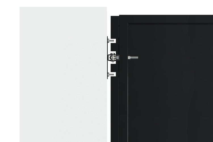 Stahlflügeltor Mattschwarz 3,5m NALI H.120cm
