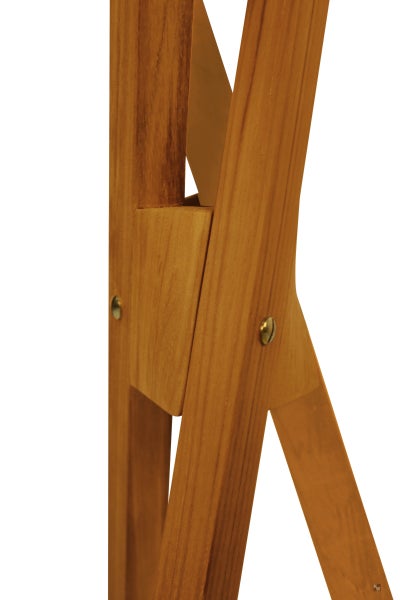 Teak Vogelfutterhaus mit Standfuß als wetterfeste Futterstation premium