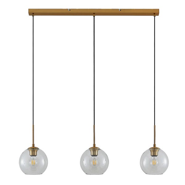 Lindby Pendelleuchte Grady (Modern) in Gold / Messing aus Metall (3 flammig, E27) - Deckenlampe Esstischlampe Hängelampe Hängeleuchte Wohnzimmerleuchte