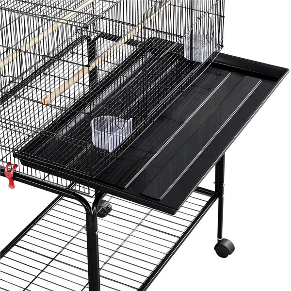 Yaheetech Flugkäfig mit ausziehbarer Schublade , Schwarz