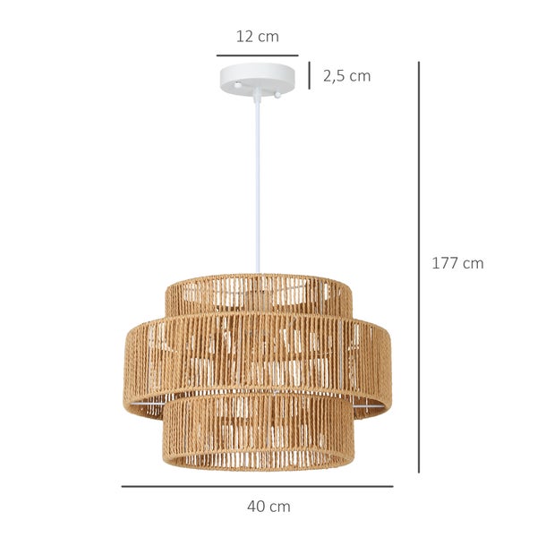 Hängelampe aus Seil, Durchmesser 40 cm