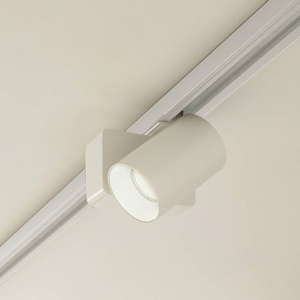 Lindby LED Stromschienenleuchte Linaro/Brinja (Modern) in Weiß aus Aluminium (1 flammig, ) - 1-Phasen Stromschiene Stromschienenstrahler Wohnzimmerleuchte