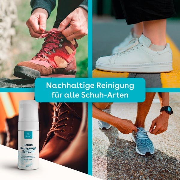 eco:fy Schuh-Reinigungsschaum • Reiniger für Stoff, Leder, Mischgewebe, Membran