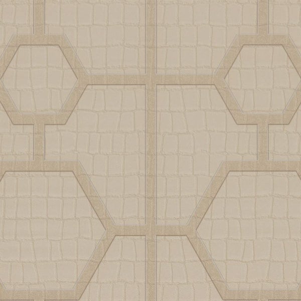 Tapete mit geometrischem Krokodilleder-Muster