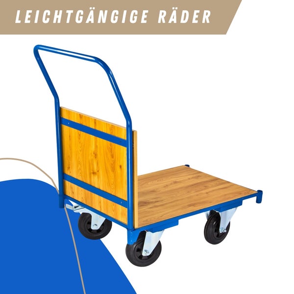 PROREGAL Transportwagen HxBxT 3 x 51 x 95 cm Traglast 180 kg Lichtblau
