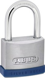 ABUS Vorhangschloss Silver Rock aus Zink mit gehärtetem Stahlbügel.
