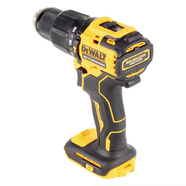 DeWalt 18 Volt Akku-Bohrschrauber mit bürstenlosem Motor, kompakte Bauweise.