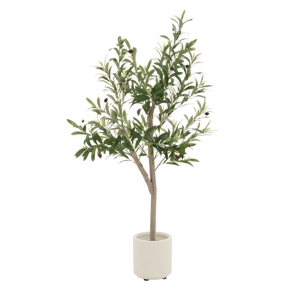 Dekorativer Olivenbaum im Topf für den Innenbereich.