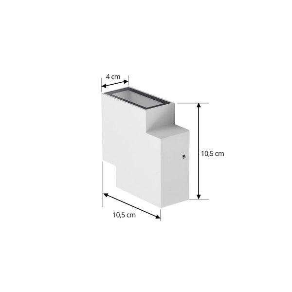 Lindby LED Wandleuchte außen Fendir (spritzwassergeschützt (Modern) in Weiß aus Aluminium (2 flammig, ) - Außenwandleuchten Wandlampe Led Außenlampe Outdoor für Außenwand/Hauswand