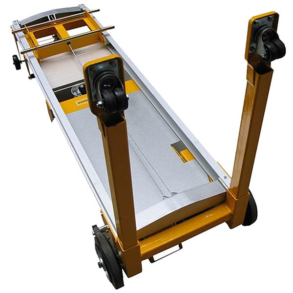 Fliesenschneidmaschine mit Rollen für den Transport