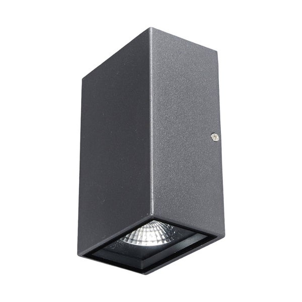 Lucande LED Wandleuchte außen Jale (spritzwassergeschützt (Modern) in Schwarz aus Aluminium (2 flammig, ) - Außenwandleuchten Wandlampe Led Außenlampe Outdoor für Außenwand/Hauswand