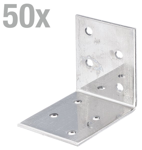 Winkelverbinder aus Metall zur Holzverbindung im Set mit 50 Stück
