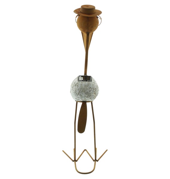 FRANK FLECHTWAREN | LED-Vogel Rost, METALL, KUNSTSTOFF, 33 x 14 x 46,5 cm