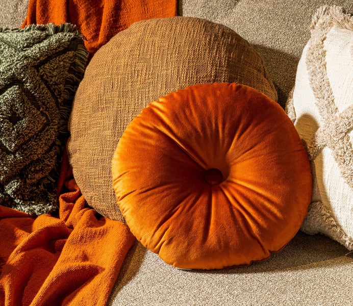 ABEY - Dekokissen Baumwolle 50 cm Tobacco Brown - braun