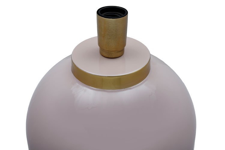 Dekorative Tischlampe Rosa Gold, Nachttisch Wohnzimmer Lampe 38 cm | Wohnzimmer Esszimmer Leuchte
