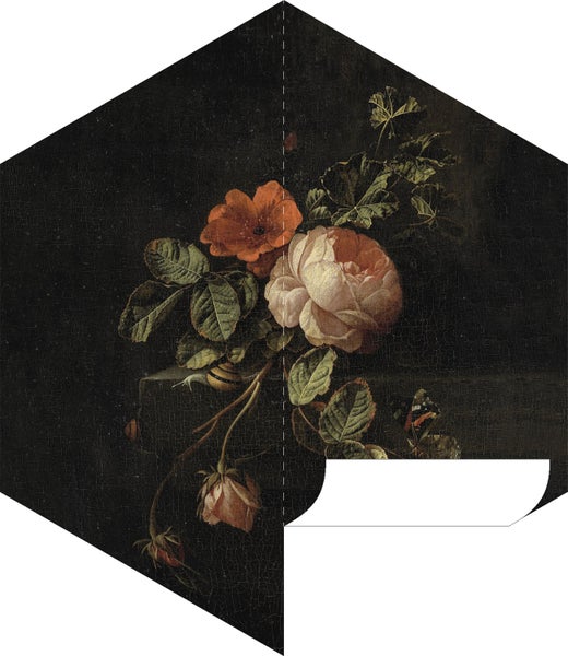 Blumenstillleben auf dunklem Hintergrund