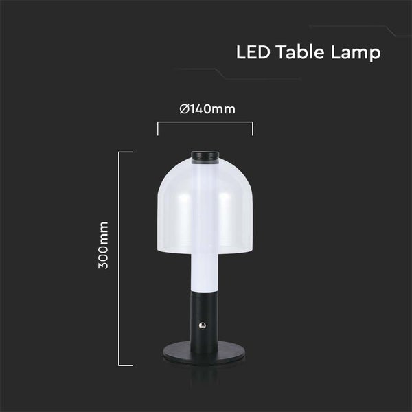 LED Tischleuchte mit den Maßen 300 mm Höhe und 140 mm Durchmesser