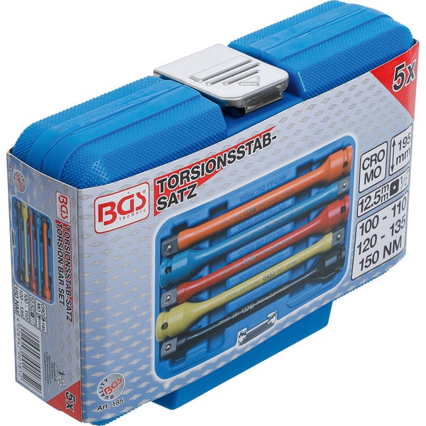 BGS Torsionsstab-Satz 12,5 mm (1/2) 100 - 150 Nm 5tlg. - 185