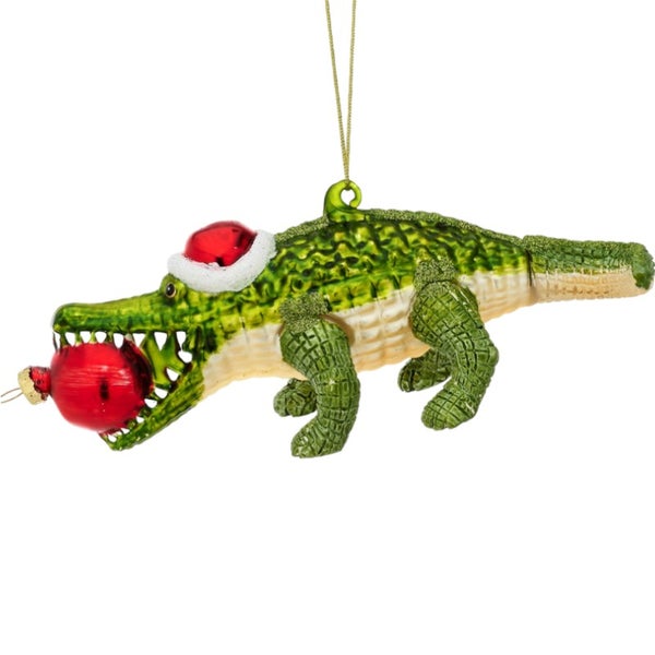 Krokodil Weihnachtskugel - Sass & Belle