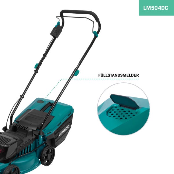 VONROC Akku Rasenmäher 40V | Bürstenloser Motor - 33cm Schnittbreite, einstellbare Schnitthöhe 30-70MM | Akku Sichelmäher (ohne Akku und Ladegerät)