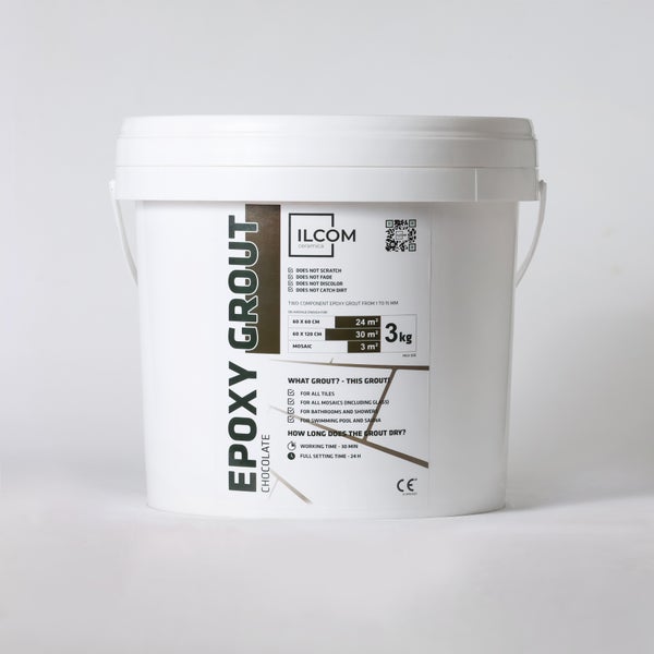 Epoxidharzmörtel zum Füllen von Fugen  - Dunkelbraun -  3Kg
