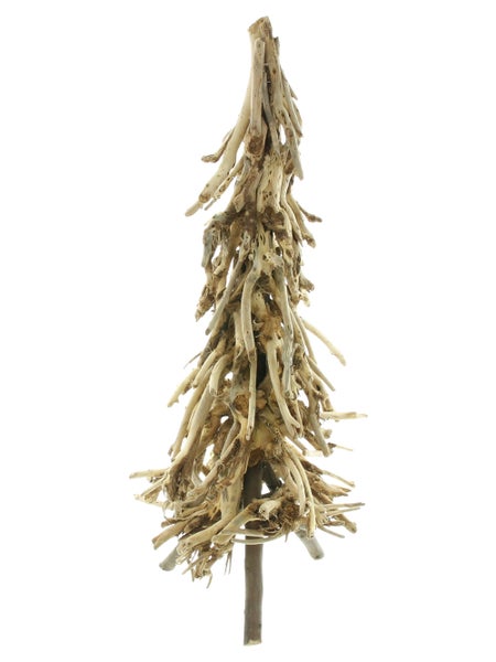 Dekorativer Weihnachtsbaum aus Treibholz