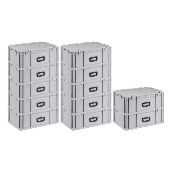 PROREGAL SuperSparSet 12 x Eurobox NextGen Portable HxBxT 23,5 x 40 x 60 cm 44 Liter Eurobehälter Transportbox Transportbehälter Stapelbehälter