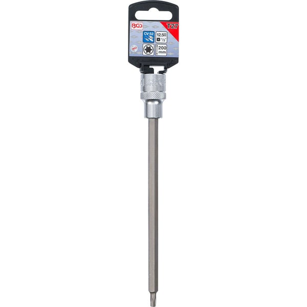 BGS Bit-Einsatz Länge 200 mm Antrieb Innenvierkant 12,5 mm (1/2) T-Profil (für Torx) T27 - 9349