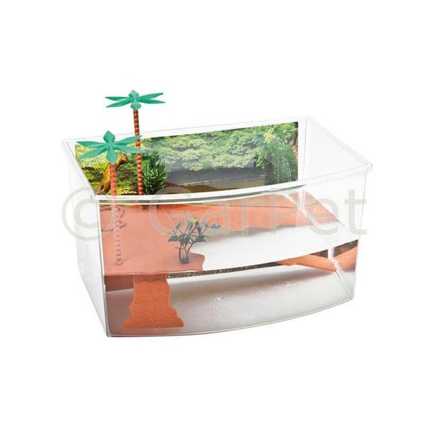 Schildkröten Terrarium Insel Aquarium Becken Heim Wasserschildkröten Kunststoff