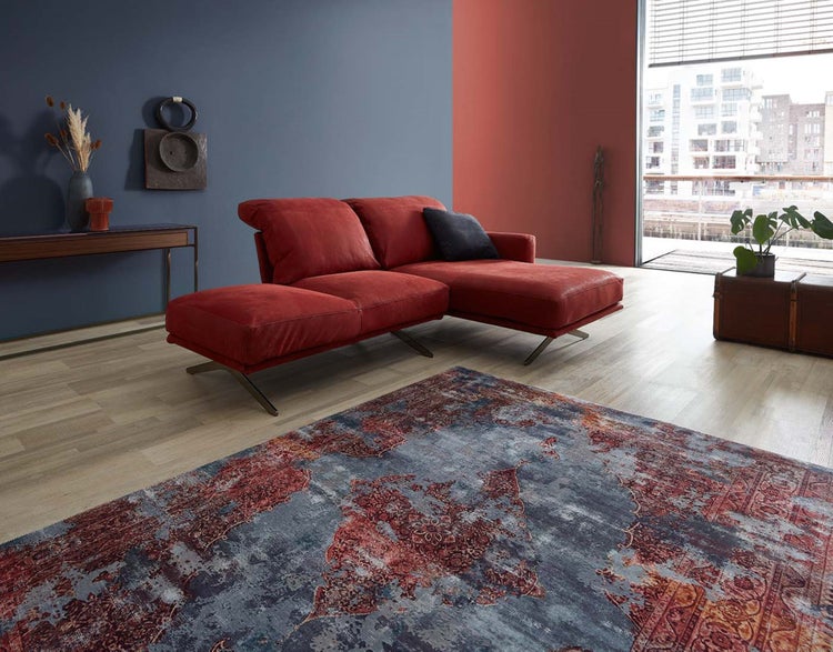 Weicher bedruckter Wohnzimmerteppich Cecilia Orange 70x140 cm