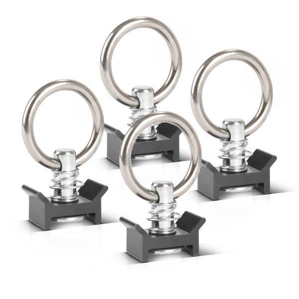 Vier Verzurrösen für Transportsicherung