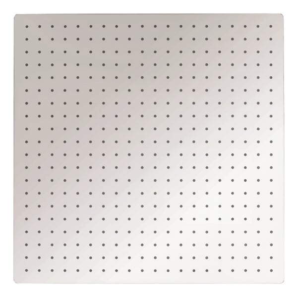 aquaSu® Kopfbrause Offertio mit 1 Strahlart | eckig | chrom | 50 x 50 cm Sprayplatte | mit Kugelgelenk | Antikalk-Noppen | Standard-Gewinde: 1/2 | Wellness-Regendusche | 722780