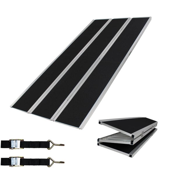 DREIBREIT by TRUTZHOLM Alu Auffahrrampe 255 cm extra lang 2-fach klappbar 1020 kg Alu beschichtet
