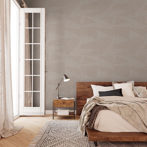 Tapete Beige Uni Modern für Wohnzimmer Schlafzimmer Küche MADE IN GERMANY 10,05 x 0,53m