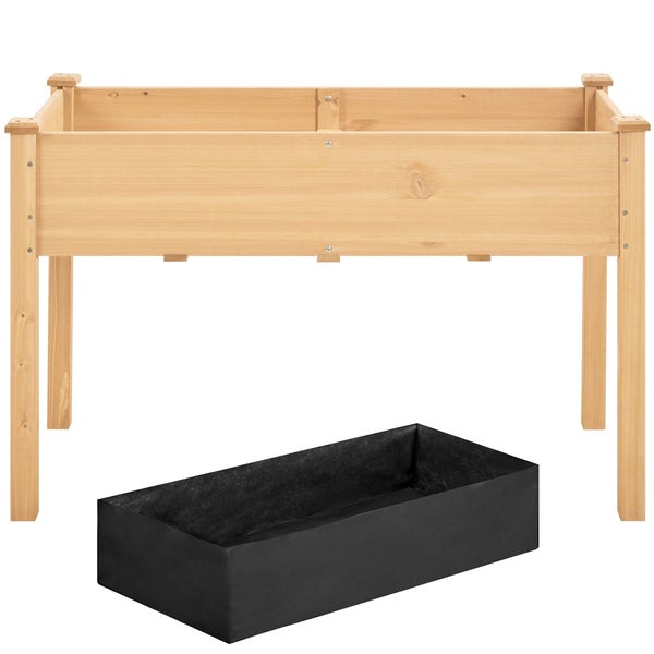 Hochbeet aus Holz mit Pflanzeinsatz