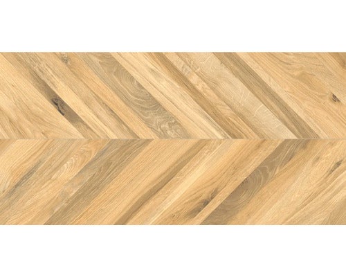 Holzbodenbelag mit Fischgrätenmuster