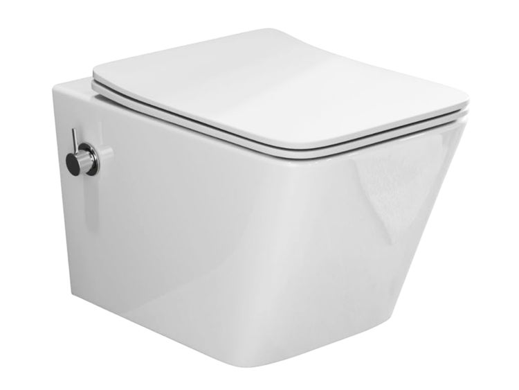 Wand-Tiefspülklosett mit Toilettendeckel